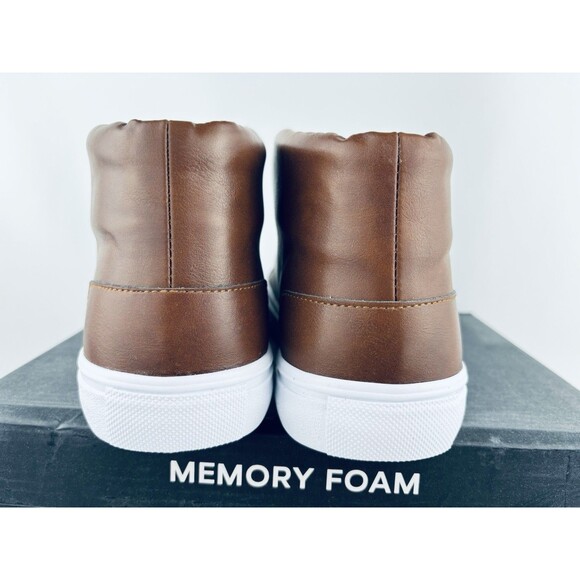 Men's London Fog Dorance Cognac Brown Memory Foam Boots Shoes Size 10 New! - Picture 6 of 13